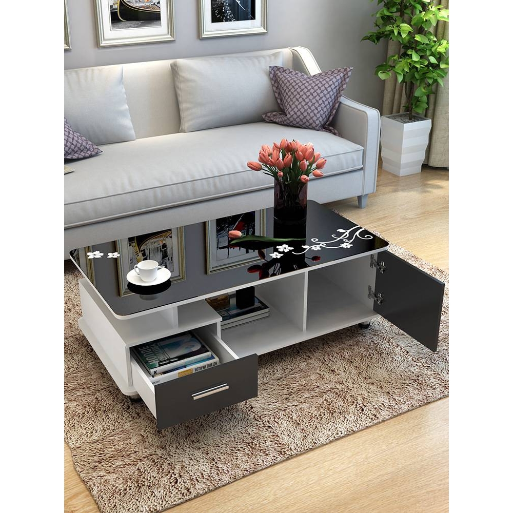 茶几简约现代小户型家用钢化玻璃茶桌客厅桌子简易轻奢极简茶几桌