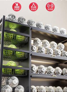 蔬厨房F98SMTJ7多功多能置物架落地层果菜篮物子微波炉储收纳橱柜