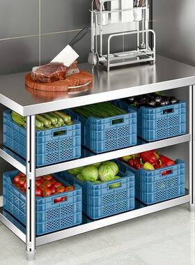 304不锈钢工作厨房灶台架子商用操作店台桌饭置物架台子面案IOP台