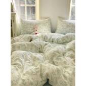 a类床被上用品四件套纯棉775963全棉025新款 被夏季 床单罩宿2套舍