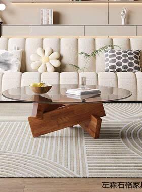 网玻璃茶几客厅家用型时红尚简约轻奢极小简小户XVP桌子创意网红