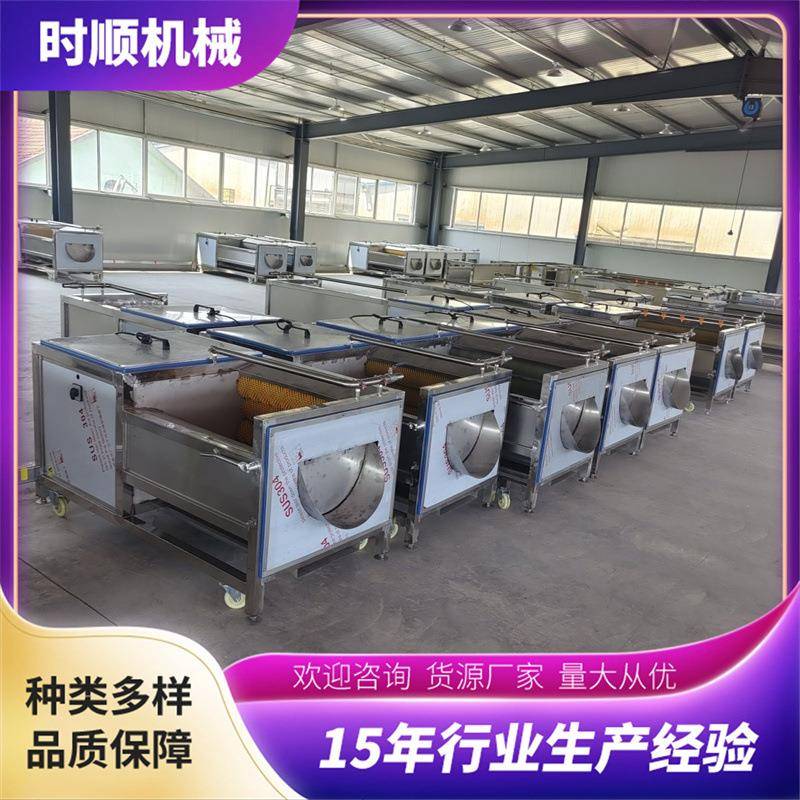 全自动土豆毛辊清洗机蔬菜清洗去皮机红薯根茎类蔬菜去泥清洗机