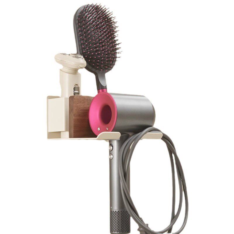 吹风机免打孔置物架电吹风懒人挂架壁挂式收纳架V墙壁吹风筒支架