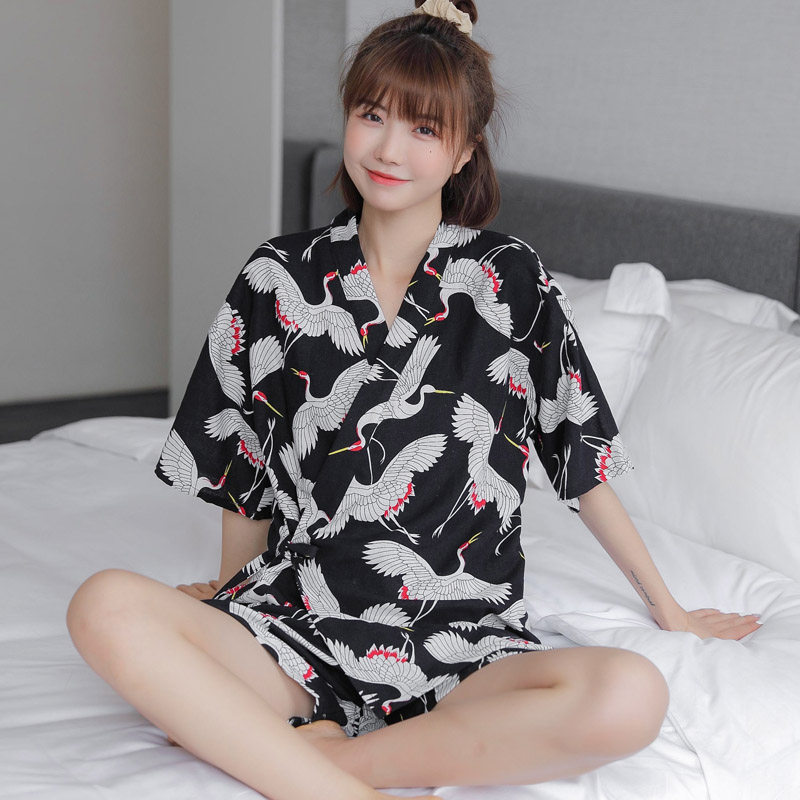 汗蒸服女款亚麻国k风高档开衫情侣家居服男大码定制儿童洗浴桑拿
