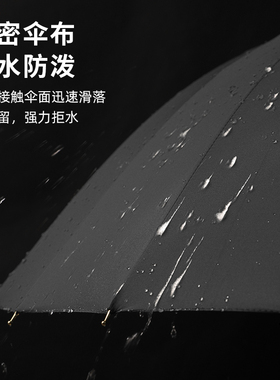 24骨自动雨伞女加大加固加厚双人三人暴雨专用长柄定制Vlogo广告