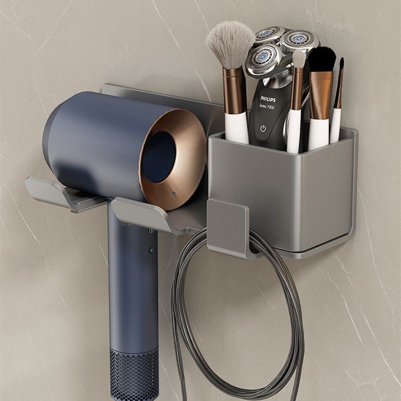 懒人电吹风支架浴室风筒挂架挂钩吹风机置物架免打孔卫Z生间壁挂