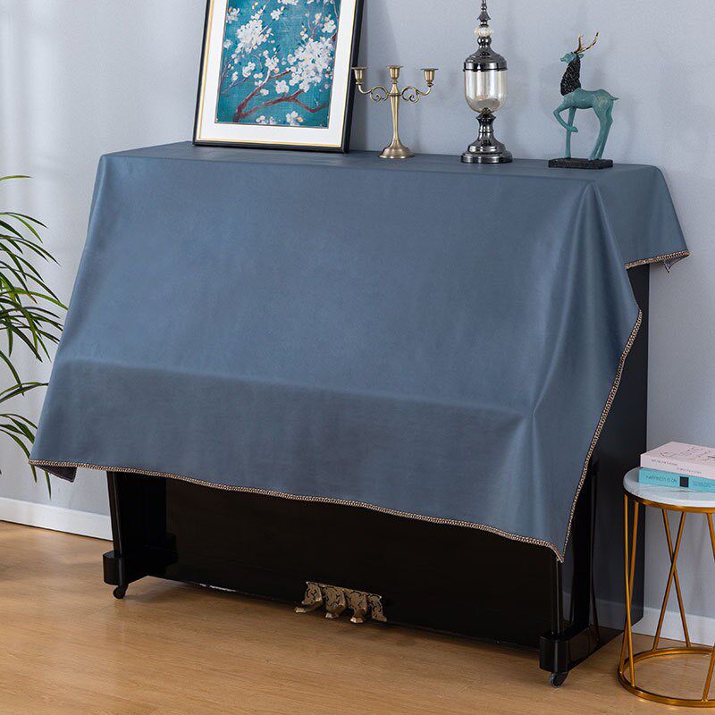 免洗科技b布钢琴盖巾半披罩防尘罩电钢琴盖布简约易打理凳子罩套