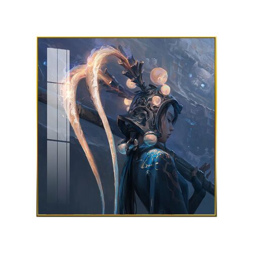 现代新中式玄关装饰画国潮人物挂画D中国风餐厅壁画京剧花旦客厅