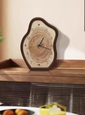 中古风钟表台式轻奢档复摆古面时钟摆件家用艺术高挂钟桌20WZV25