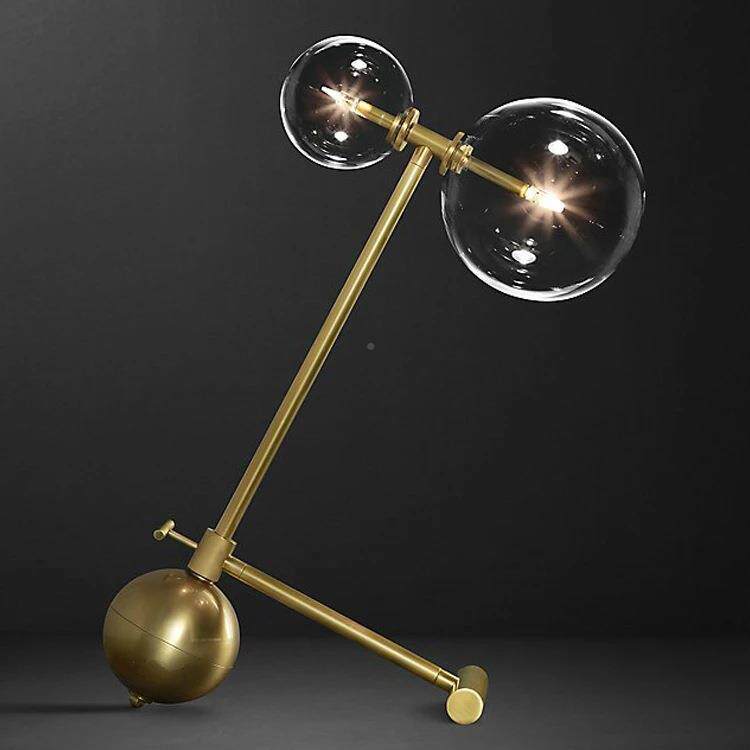 简AS-T601现创代意艺术约书小桌台灯欧式五金床头LED护眼卧室样板