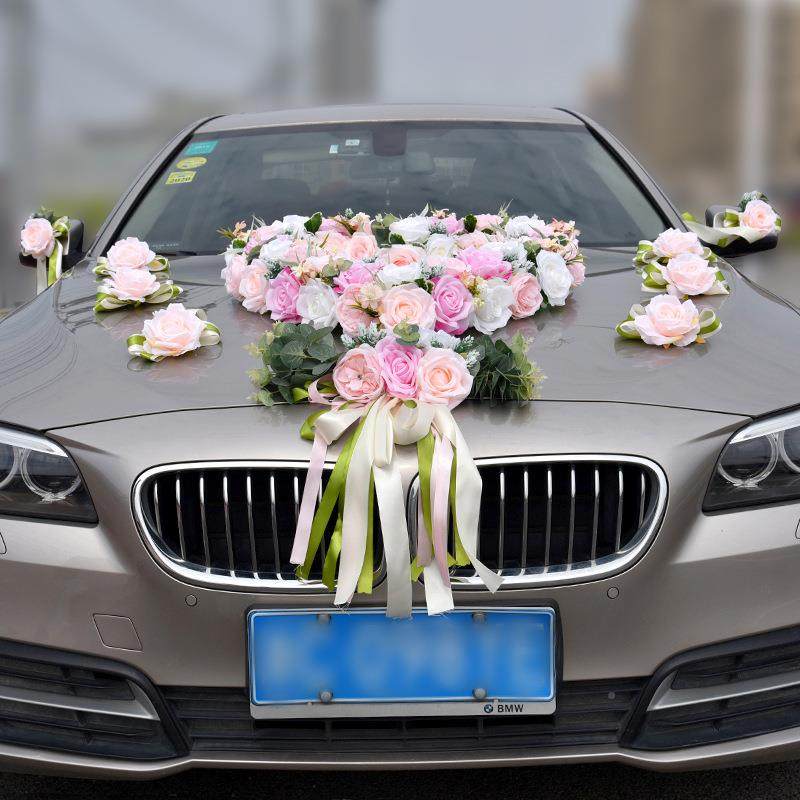永恒天使UHUD用756婚车装扮婚庆品实工厂仿玫瑰婚车真爱心价