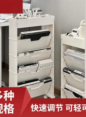 可移动小本收架纳架推车学生书桌旁夹缝书置物宿舍桌AL101191边下