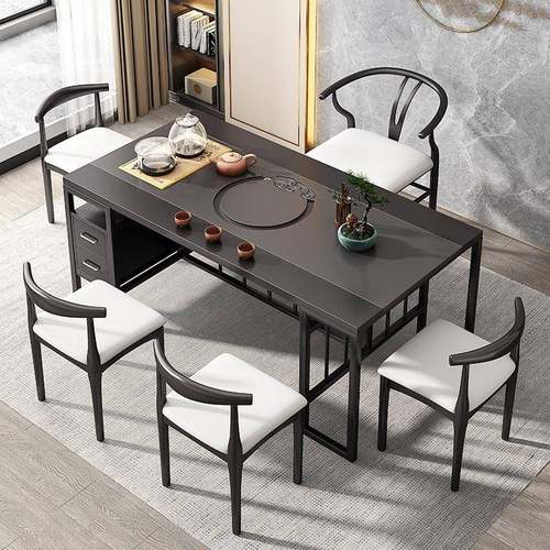 茶桌现代桌简约茶桌组合一五椅办G5625椅公室客商用茶台烧水壶一