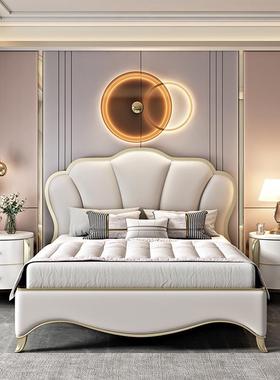 美式轻奢实木床代主简约1.8双人床公ZG-66365现主床卧室米储物家