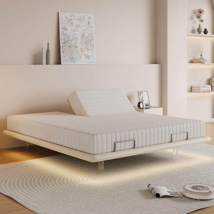 多功能语音电能床小230户型全自智动无靠动背双人床可降悬升浮床