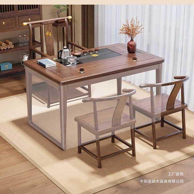 新中式桃木实木TZL茶桌椅组合家用胡阳小型泡台烧水壶茶台一体喝,商业/办公家具,茶台/茶桌,淘宝优惠券,粉丝福利购,淘宝优惠卷