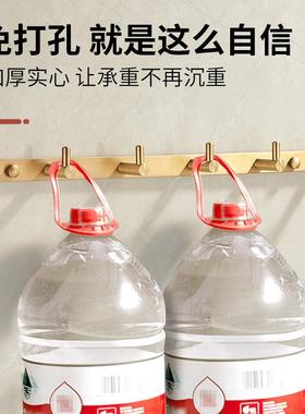 衣免打心全铜实挂衣钩壁挂卧孔室65655门后玄关浴室服排钩