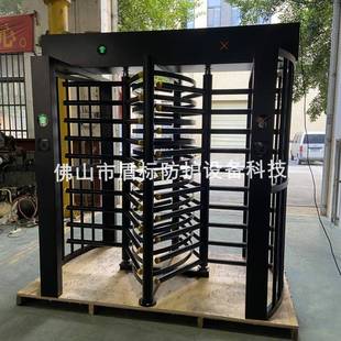 工地考勤人员进出刷卡通不全977高智旋转门锈钢栅道栏转门阻能挡