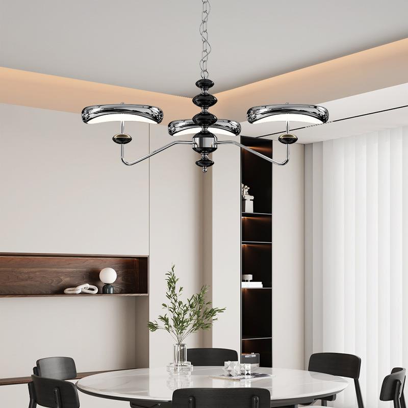 新款客厅厅灯中古轻奢吊客D2758厅餐厅灯光谱个性全艺术星轨飞碟