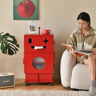 现代床饰柜创意艺术几机器人头收纳边柜YCM沙发客厅展示角柜储物