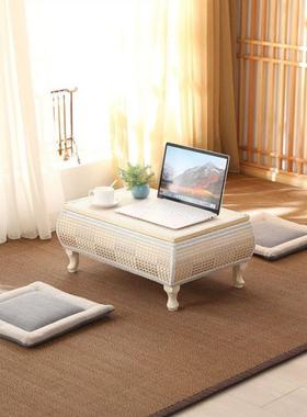 藤编日式实木收子纳榻米na78AAnp茶几榻飘窗小桌阳台窗塌台塌米地