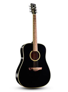 supugGD3504ZPD1寸民缺谣吉他黑色亮光角圆角吉它民谣木吉他乐器