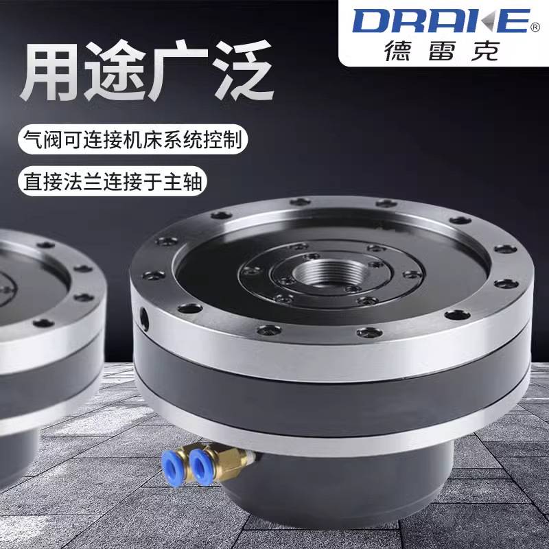 前置中空回转夹头卡盘空压高速內涨外夹筒夹气动夹头JAB-15-25