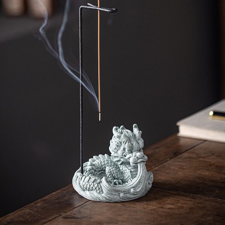 中式祥龙吉祥物香插摆件