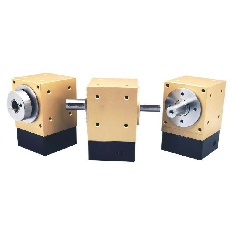 直角行星换向服器减速AT全金色拐机转角90度孔轴输出机400W750W伺