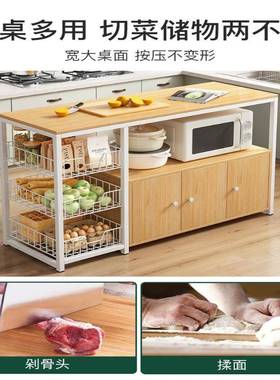 盘厨房置物架AL101882落地碗多子层收纳柜多功能微波炉用家储物柜