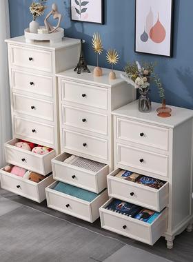 8V斗美实木客厅卧室靠THD墙小柜柜收子纳储物柜木质抽屉柜立柜五