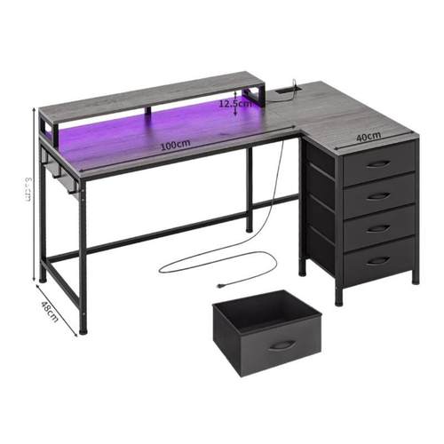 储厂家直销复古带抽办桌公轻奢现代单抽电桌脑桌写字桌Z10物家用