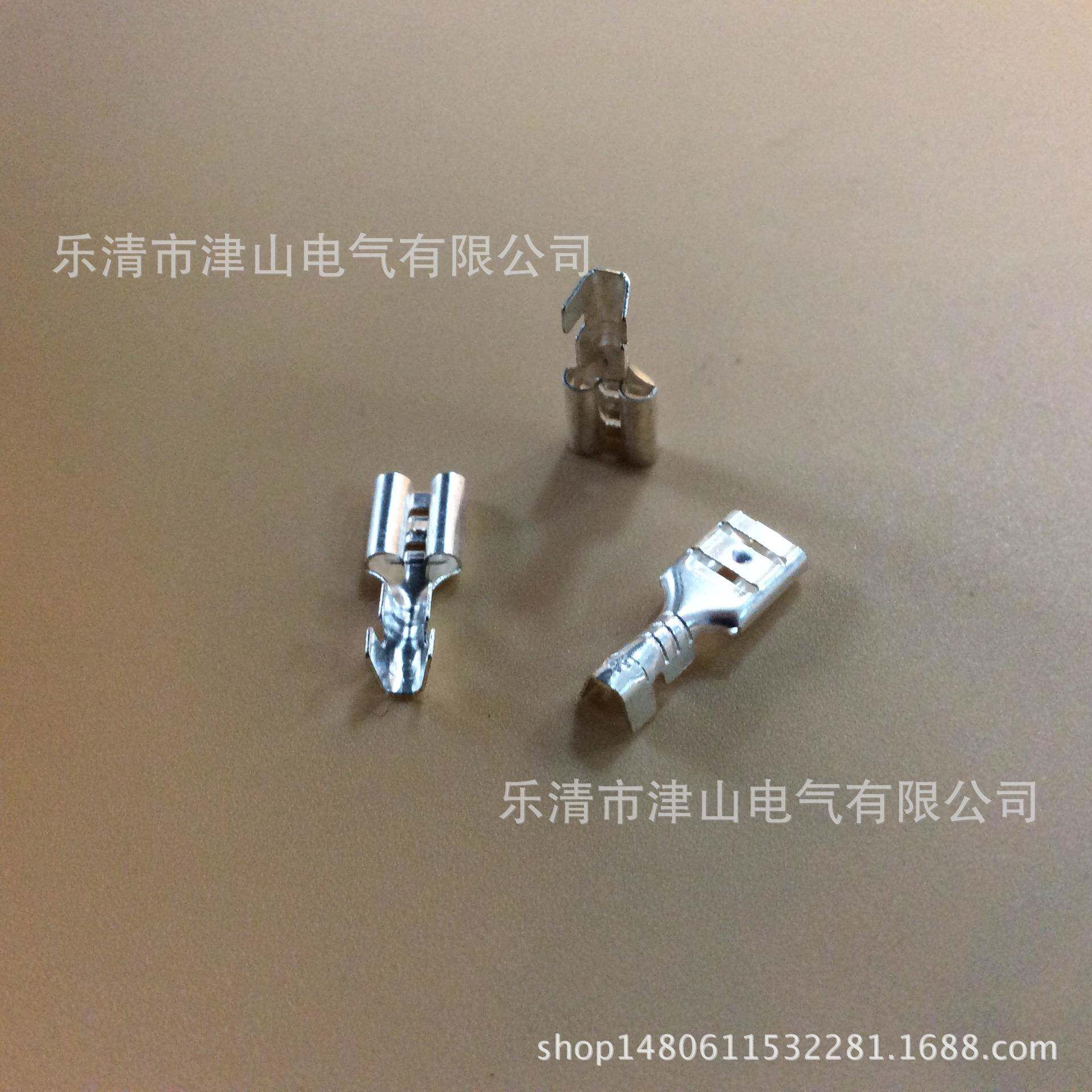 厂家187A直2插端子4.8插簧DJ62-D4.8冷压端子裸HEP插簧