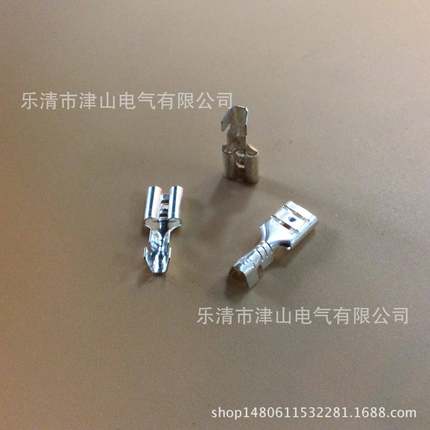 厂家187A直2插端子4.8插簧DJ62-D4.8冷压端子裸HEP插簧