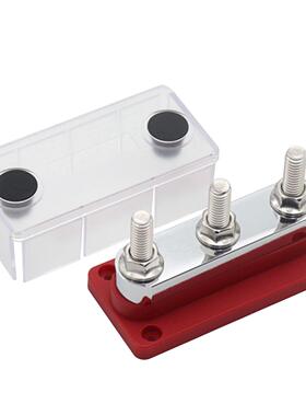 线车船舶线排M10大汇电流600A接线螺柱红黑色3房螺柱配AOA5013C电