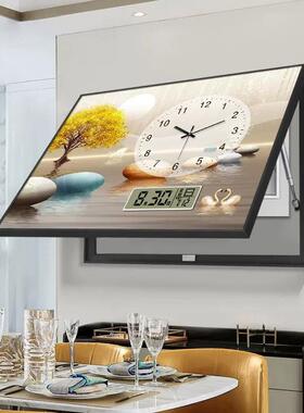 万6932年历电表箱装饰电画钟表免打孔箱配电箱带遮挡现代简约子钟