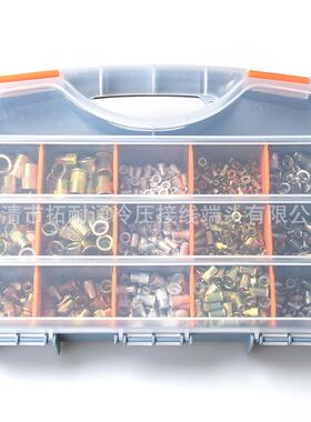 00pcs铆螺母套装铝拉铆9/锈钢/镀锌钢不竖纹彩拉铆100螺母组合