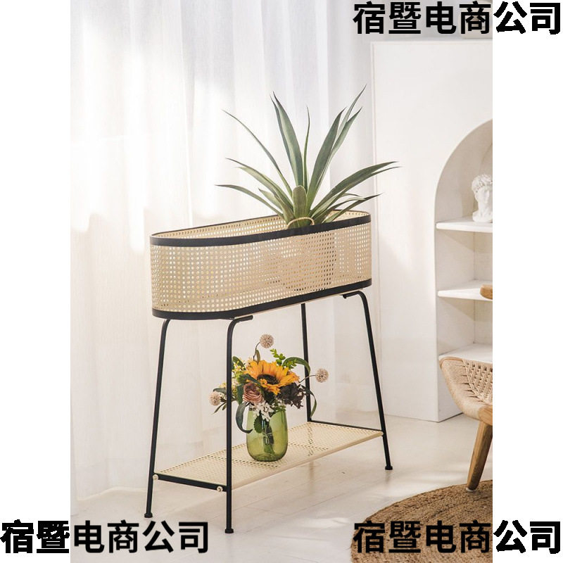 客厅阳台仿藤铁艺落地爬藤花架