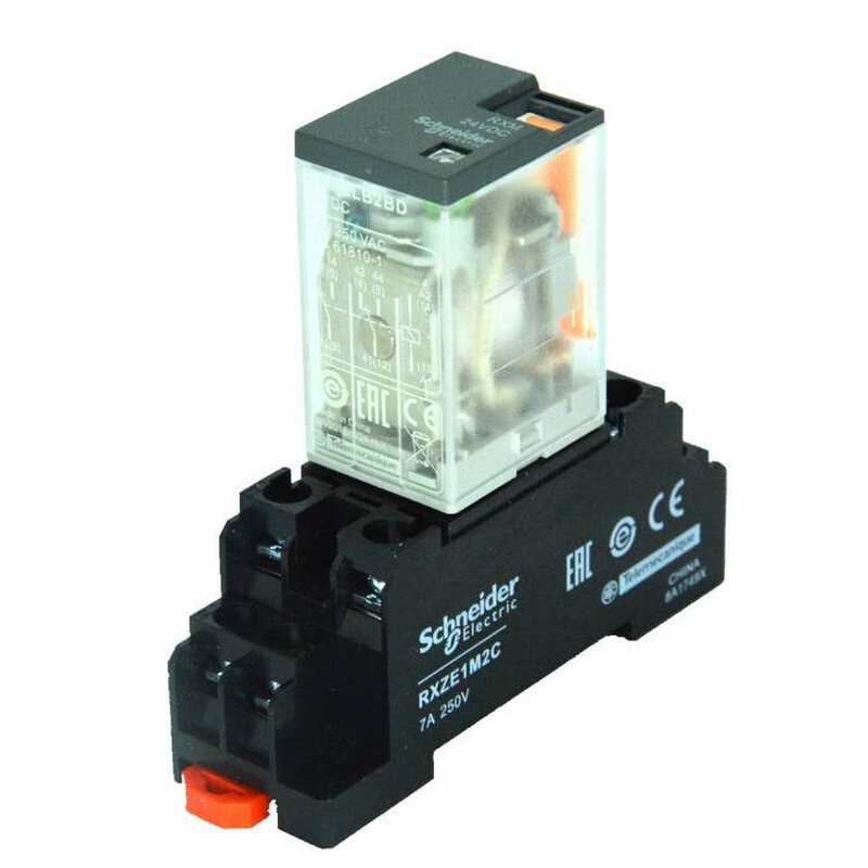 继电器中间RXM2LB2BD/DC24V/220V伏4ab/p7小型交流14脚8脚
