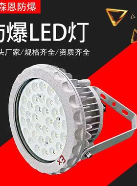 LED防爆灯仓库加油站化工厂车间泛光投光灯30-200W防爆灯圆形隔爆