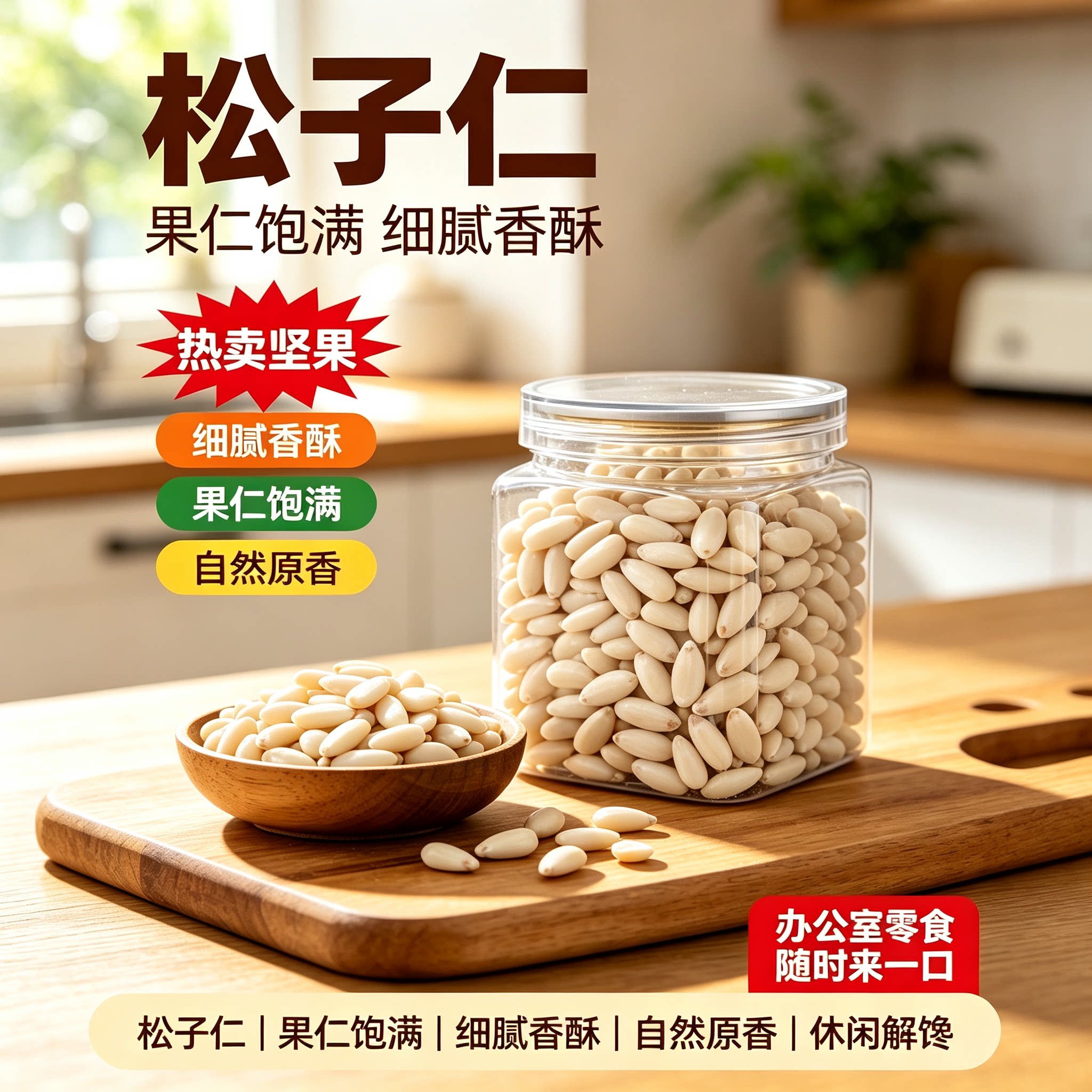 原味新货去壳大颗红松仁即食