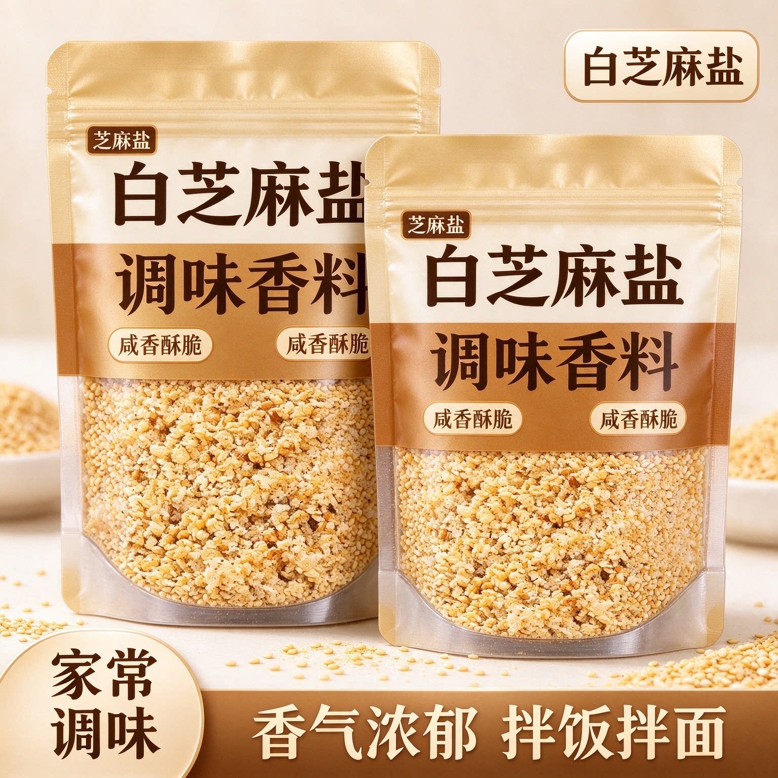 沂蒙山农家手工黑白芝麻盐商用