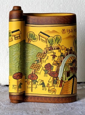 办公书房桌面励志装饰品中式瓷器摆件陶艺M精品书架柜摆设厚德载