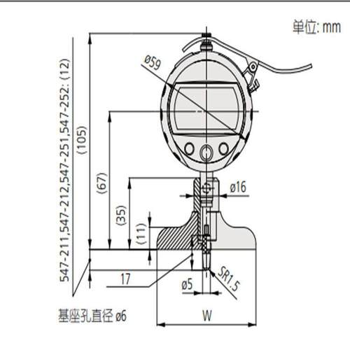 三4丰数显深度百深电分表/数显千分表57-21VOX1/子度表