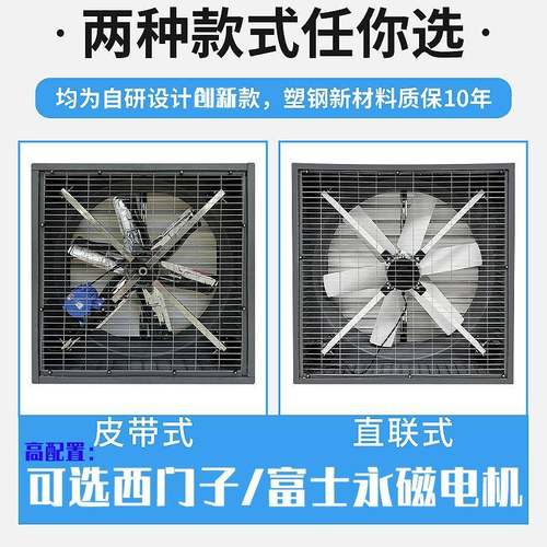 畜牧养塑钢防腐轴IQF流负压风殖机工业风扇厂棚房大换气排排气扇