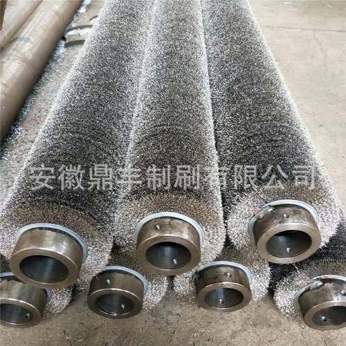 厂毛家直供去金属钢刺钢UWT丝刷辊抛光机钢丝辊清洗除锈丝滚刷