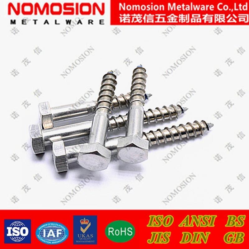 IN571D304不锈钢外六角自螺木螺钉螺栓OXAM攻6丝*30*35*40*50*60