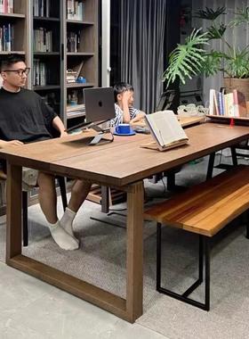 白蜡木厅莫比恩餐桌全实日式ZJS原用木家吃饭桌子客大木长书桌工