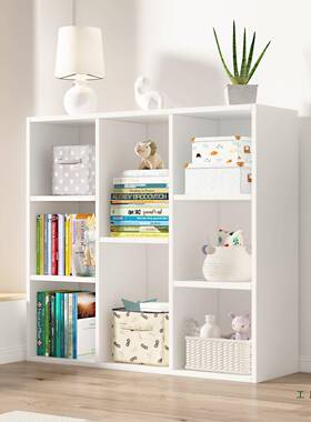 黑色格柜合子柜架书书柜自由组落地家用收纳置物储物柜木质小PGN