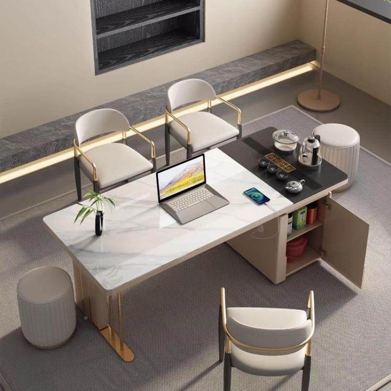 轻奢岩板阳台小烧VGO水壶嵌式书茶入桌一体桌茶桌家用茶,商业/办公家具,茶台/茶桌,淘宝优惠券,粉丝福利购,淘宝优惠卷